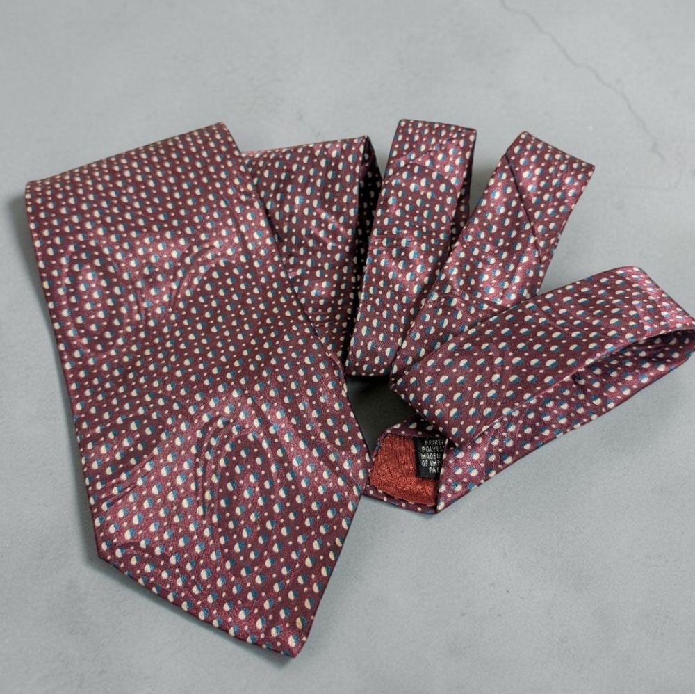Christian Dior Monsieur Vintage Tie 80s 90s Abstract Swirl Geometric Retro - Picture 13 of 13